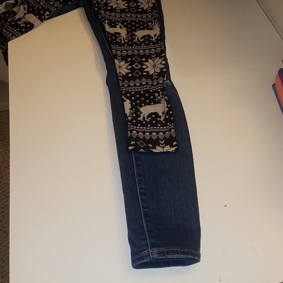 Agnes and Dora Leggings Girl's Size Small Medium 7 10 Black Gray Reindeer - Picture 5 of 5